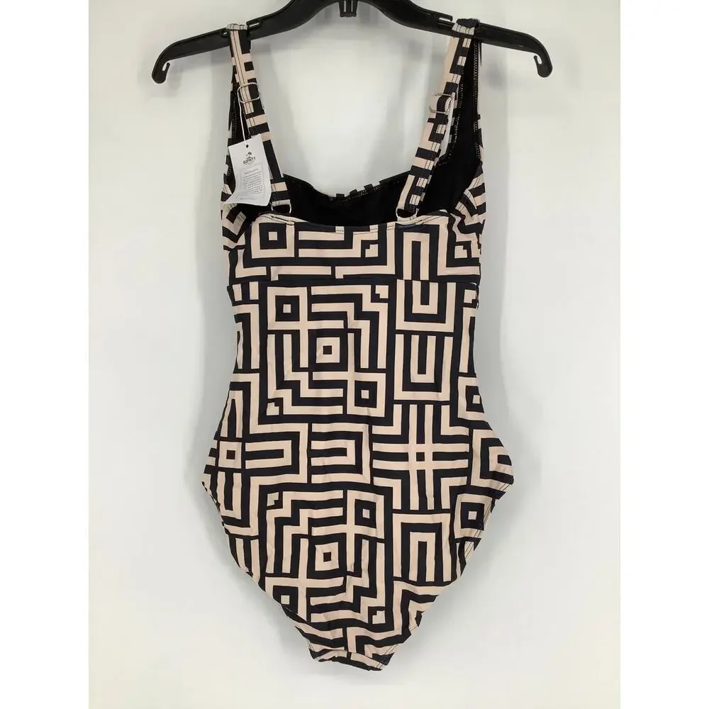 B2Prity Women's Small Tummy Control Slimming Printed One Piece Swimsuit M22-27